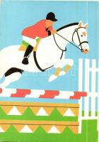3 db modern lovas sport motívumlap / 3 modern equestrian sports motive cards