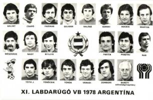 1978 Argentína, XI. Labdarúgó Világbajnokság, Magyar válogatott csapata. Képzőművészeti Alap Kiadóvállalat / Hungary national football team of the 1978 FIFA World Cup in Argentina