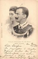 Victor Emmanuel III of Italy and Elena. Menotti Bassani & C. Milano (EK)