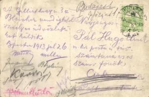 1913 Budapest XII. Győri út 1. Étterem kerthelyisége télen. photo (fa)