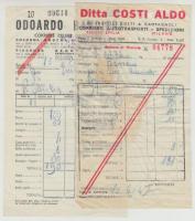 3 db olasz okmánybélyeges számla