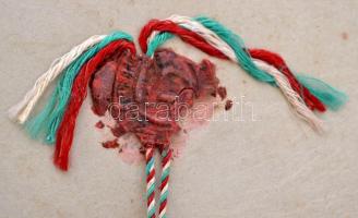 cca 1936-1969 Régi lajoskomáromi postakönyv, számos bejegyzéssel, pecséttel, sérült viaszpecséttel, ...