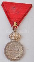 1911. "Ezüst Katonai Érdemérem / Signum Laudis" fehérfém kitüntetés modern mellszalaggal (...