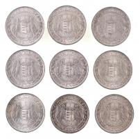 1938. 2P Ag "Madonna" (9x) T:1-,2 ph.
Adamo P7