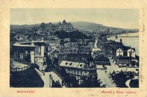 Budapest I. Részlet a budai oldalról. Tabán, Döbrentei-tér, Purgo üzlet  (EK)