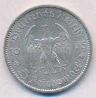 Német Harmadik Birodalom 1935A 5M Ag "Náci hatalom első évfordulója" T:2
German Third Rei...