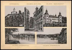 Wörthersee - Erinnerund an den Wörther-See / leporello with 12 litho cards. Buchhandlung Jon. Heyn A...