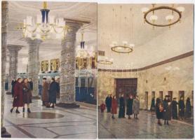 17 db modern orosz városképes lap a Szentpétervári (Leningrad) metró állomásairól, saját tokkal / 17...