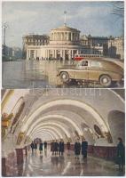 17 db modern orosz városképes lap a Szentpétervári (Leningrad) metró állomásairól, saját tokkal / 17...