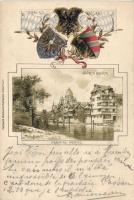 Nürnberg with synagogue Prä Litho