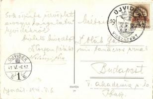 Újvidék, Novi Sad; Banska palata / Bank palota / bank palace + 1941 Újvidék visszatért So. Stpl. (EB...