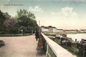 Szeged, Stefánia sétány, rakpart, hajóra rakodás (EK)
