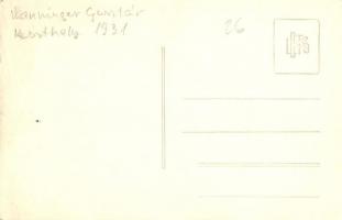 1931 Keszthely, Manninger Gusztáv híres mezőgazdász fiatalon a Balatonnál. photo