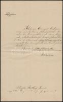 1890 Okirat Szilágyi Dezső (1840-1901) igazságügy-miniszter aláírásával
