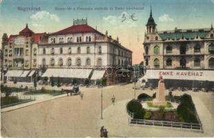 Nagyvárad, Oradea; Bémer tér, Pannonia szálloda, Emke kávéház / square, hotel, café + 2. Komp. Inf.-Regt. 354. (EK)