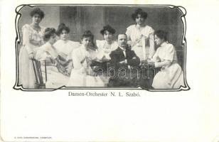 Damen-Orchester N. L. Szabó / Ladies' orchestra, conductor Szabó. Art Nouveau (EK)