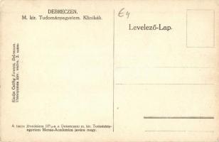 Debrecen, M. kir. Tudományegyetem, Klinikák. Csáthy Ferenc kiadása (EK)