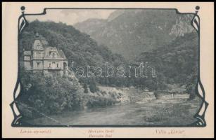 Herkulesfürdő, Baile Herculane; Lívia nyaraló. Divald Károly 901. sz. / Villa Livia. Art Nouveau (EB)