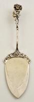 Ezüst süteményes lapát rósza díszítéssel. Jelzett / Silver cake spoon 21,5 g