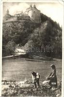 Krasznahorkaváralja, Krásnohorské Podhradie; vár / castle + 1938 Rozsnyó visszatért So. Stpl. (kis szakadások / small tears)