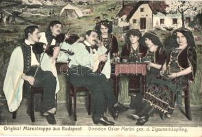 Original Marostruppe aus Budapest. Direktion Oskar Martini gen. d. Zigeunerhäuptling / Gypsy music band, conductor Oskar Martini (fl)