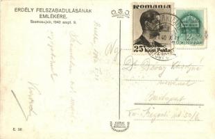 1940 Szamosújvár, Gherla; bevonulás / entry of the Hungarian troops + M. kir. Mozgóposta pecsét (fel...