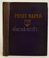 1932 A Pesti Napló Képes mellékletének teljes évfolyama, 1932-ből. Rendkívül gazdag fotóanyaggal. Korabeli egészvászon-kötésben, jó állapotban