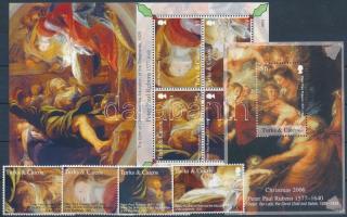2006 Karácsony: Rubens festmények sor + kisív Mi 1824-1831 + blokk Mi 232