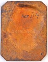 Reményi József (1887-1977) DN Férfi jobbra néző portréja, Br plakett (78x97) T:2 felületi  karcok