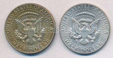 Amerikai Egyesült Államok 1967-1969D. 1/2$ Ag "Kennedy" (2x) T:2 patina
USA 1967-1969D. 1...
