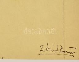 Zórád jelzéssel: Kisbíró. Tus, papír, 39×27 cm