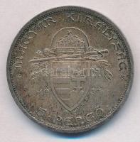 1938. 5P Ag "Szent István" T:2 patina
Adamo P8.1