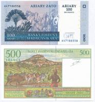 Madagaszkár 1994. 500Fr + 2004. 100A T:I-,II
Madagascar 1994. 500 Francs + 2004. 100 Ariary C:AU,XF