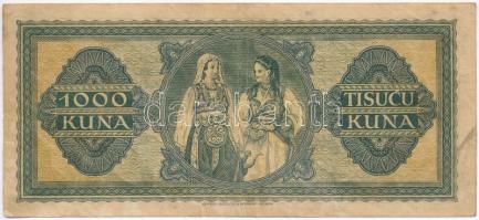 Horvátország 1943. 1000K T:III
Croatia 1943. 1000 Kuna C:F