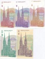 Horvátország 1991. 1D-100D (5xklf) T:I
Croatia 1991. 1 Dinar - 100 Dinara (5xdiff) C:UNC
