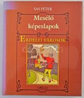 Mesélő Képeslapok: Erdélyi városok. Gyűjtötte, összeállította és szerkesztette Sas Péter. Noran Kiadó 2005. 339 p. benne: Nagyvárad, Nagyszalonta, Szatmárnémeti, Arad, Temesvár, Déva, Nagybánya, Zilah, Nagyenyed, Gyulafehérvár, Kolozsvár, Szamosújvár, Marosvásárhely, Székelyudvarhely, Sepsiszentgyörgy, Nagyszeben, Segesvár, Fogaras, Brassó + 8 reprint képeslap / Transylvanian cities on postcards. 339 p. descriptions and pictures inside: Oradea, Salonta, Satu Mare, Arad, Timisoara, Deva, Baia Mare, Zalau, Aiud, Alba Iulia, Cluj, Gherla, Targu Mures, Odorheiu Secuiesc, Sfantu Gheorghe, Sibiu, Sighisoara, Fagaras, Brasov + 8 reprint postcards