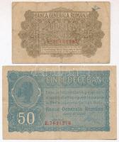 Románia / Német megszállás 1917. 25b + 50b T:III,III- Romania / German occupation 1917. 25 Bani + 50 Bani C:F,VG