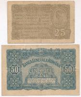 Románia / Német megszállás 1917. 25b + 50b T:III,III- Romania / German occupation 1917. 25 Bani + 50...