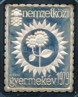 1979. Nemzetközi Gyermekév Ag bélyegérem eredeti ÁPV tokban (~3,41g/0.835/27x22mm) T:PP fo.