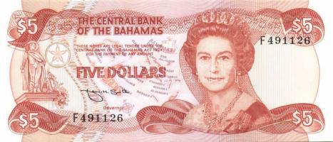 Bahama szigetek 1974(1984). 5$ Szign.:F.H.Smith T:I