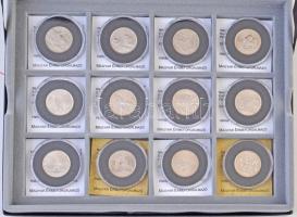 Amerikai Egyesült Államok 2001-2007. 25c Cu-Ni (24xklf) "50 állam", tálcás éremtartó kazet...