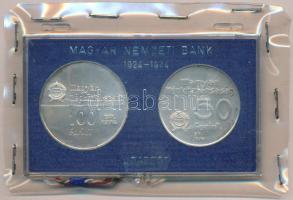 1974. 50Ft Ag + 100Ft Ag "MNB" pár, eredeti, plombált MNB plasztiktokban, lezárt fóliában ...