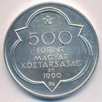 1990. 500Ft Ag "Mátyás király - Buda" T:BU 
Adamo EM114