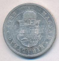 1883KB 1Ft Ag "Ferenc József / Barokk címer" T:3
Adamo M15