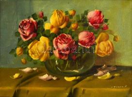 Murin Vilmos (1891-1952): Virágcsendélet. Olaj, vászon, jelzett, keretben, 30×40 cm