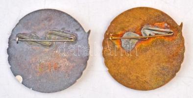 ~1960-1980. "Terta - Telefongyár Törzsgárda" ezüst és arany fokozat, zománcozott, aranyozo...