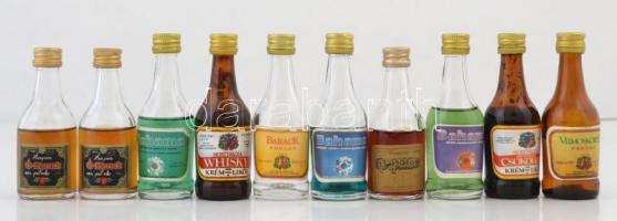 10 db bontatlan mini ital, köztük Vilmoskörte, Bahama kiwi ízesítésű gyümölcs likőrbor, Nosztalgia m...