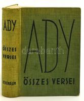 Ady Endre összes versei. Bp.,é.n., Athenaeum, 544 p. Kiadói egészvászon-kötés, kissé sérült gerinccel, laza fűzéssel.