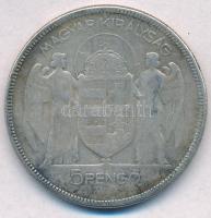 1930. 5P Ag "Horthy jobbra" T:3 
Adamo P8