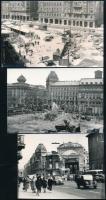 1965-1966 Budapest, Nemzeti Színház bontása, 5 db vintage fotó, 9x12 cm és 9x14 cm között